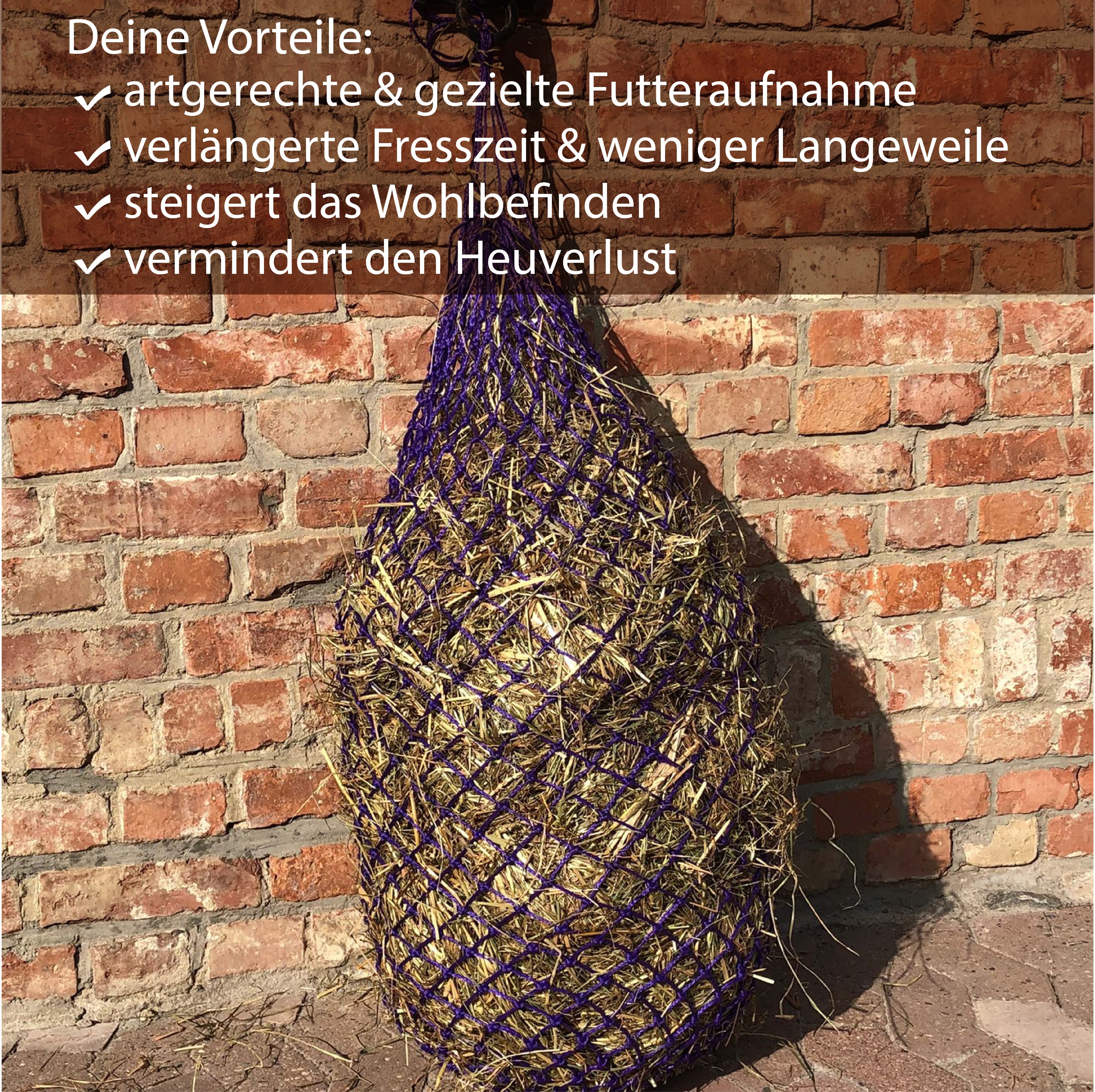 Heunetz für Pferde, engmaschig 3x3, 3-4kg Füllgewicht